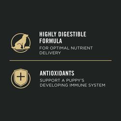 Highly digestible formula for optimal nutrient delivery. Antioxidants support a puppy's developing immune system.