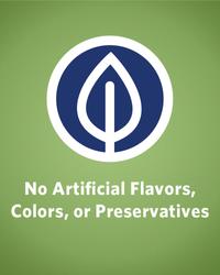 no artificial flavors, colors or preservatives