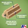 made with honey, 9 distinct ridges, made with all-natural spirulina