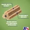 made with honey, 9 distinct ridges, made with all-natural spirulina