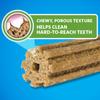 chewy porous texture helps clean hard to reach teeth