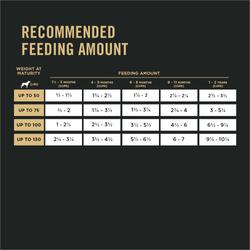 Recommended feeding amount