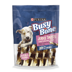 Busy Bone Jerky Twists Long-Lasting Chew Treats package