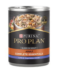 Purina Pro Plan Complete Essentials Adult Lamb & Vegetables Entrée Slices In Gravy Wet Dog Food