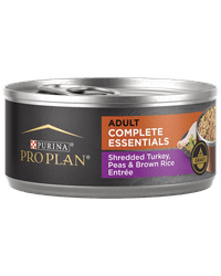 Purina Pro Plan Complete Essentials Adult Shredded Turkey, Peas & Brown Rice Entrée In Gravy Wet Dog